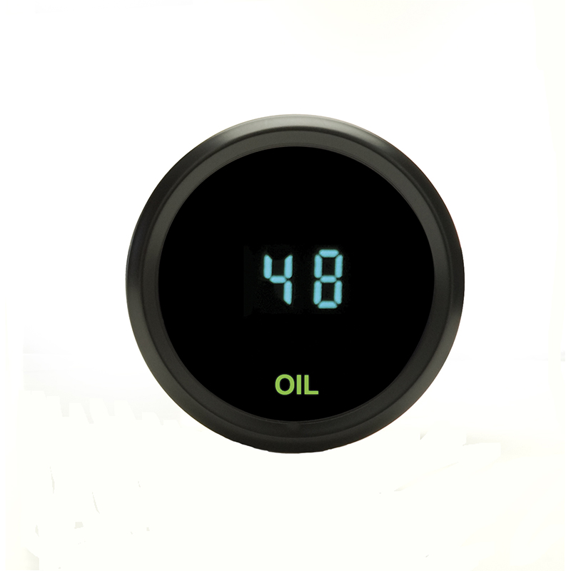 Dakota Digital Round Oil pressure gauge, 21/16", Black Teal Classic